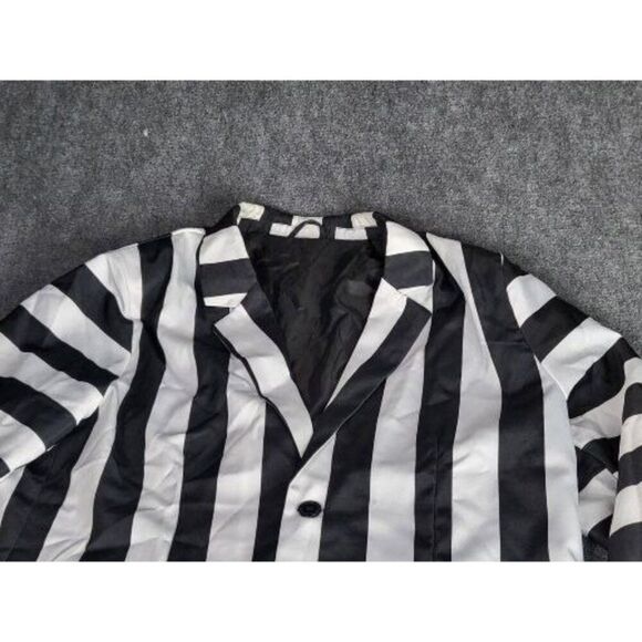 Beetlejuice Blazer Men Sz XXL Striped Black White Costume Cosplay Gothic Fun - Picture 2 of 9